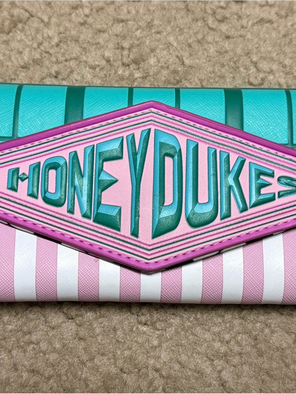 Loungefly Honeydukes Pink Teal Striped Wallet